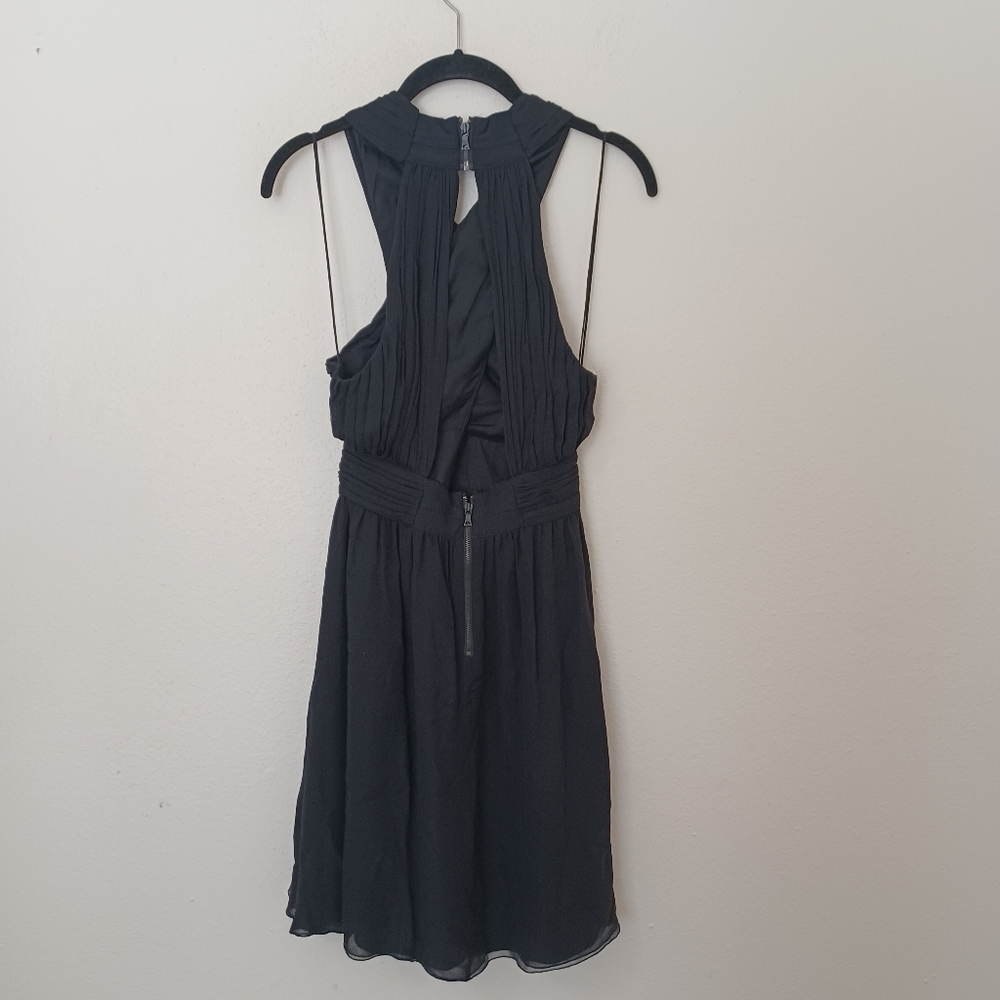 Alice & Olivia Martine Wrap Tulip Black Dress - Picture 6 of 7